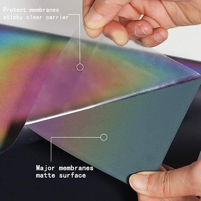 guangyintong Reflective Rainbow Heat Transfer Vinyl HTV Rolls, Reflective HTV