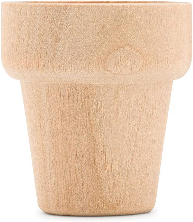Mini Craft Flower Pot 5/8-inch x 9/16-inch, Model & Dollhouse, by Woodpeckers