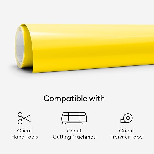 Cricut Premium Permanent Vinyl Roll, Stone Yellow