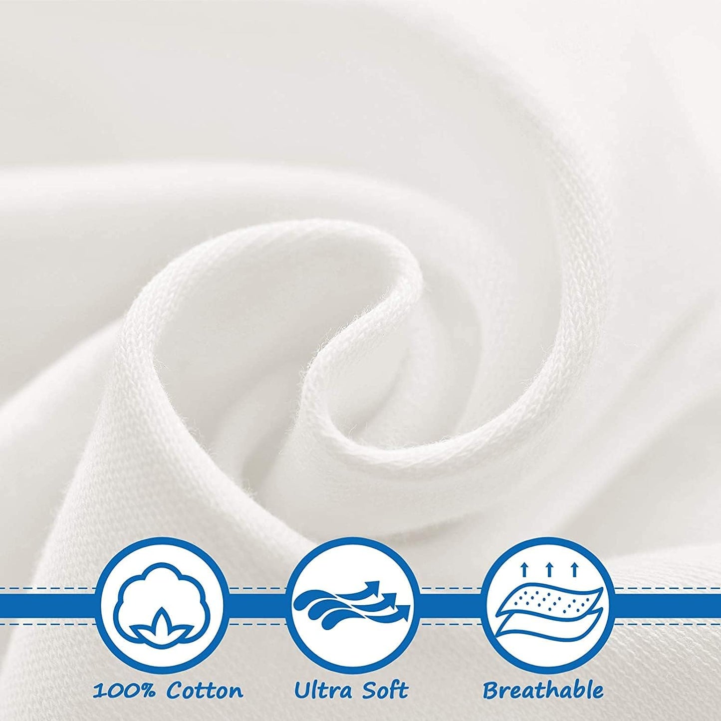 Pack and Play Sheets 27"x 39" Compatible with Graco, Dream on Me Pack N Play, Cotton Mini Crib Sheets 2 Pack, Stretchy Playard Crib Fitted Sheet for Baby Girl Boy, White