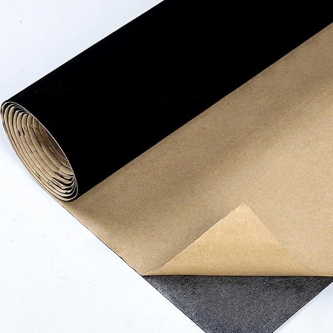 Self Adhesive Plush Velvet Fabric Sheets Velvet Flock Paper Roll Soft Flocking