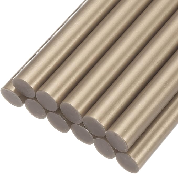 uxcell Mini Hot Glue Sticks for Glue Gun 11mm x 100mm Champagne Gold 12pcs