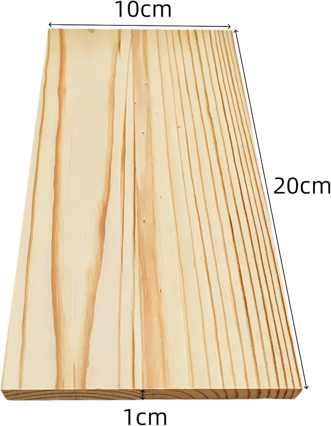 6PCS Rectangle Wood Boards Unfinished Wood Blocks