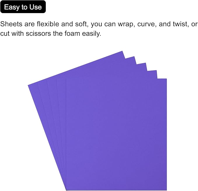 MECCANIXITY EVA Foam Sheets Dark Blue 19.7 Inch x 19.3 Inch 1mm Thick Crafts
