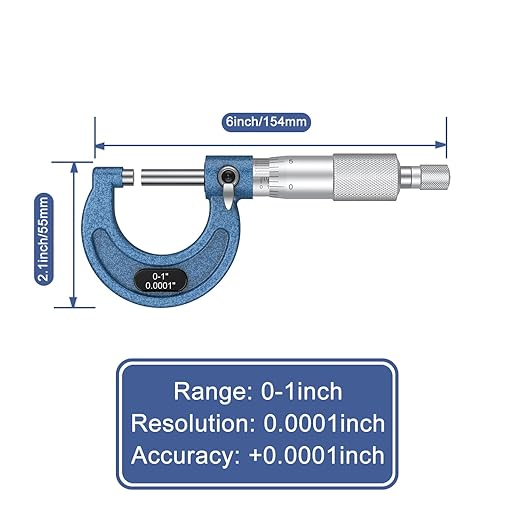 HDLNKAK Outside Micrometer Set, 0-3" Machinist Micrometer, 0.0001" Graduation