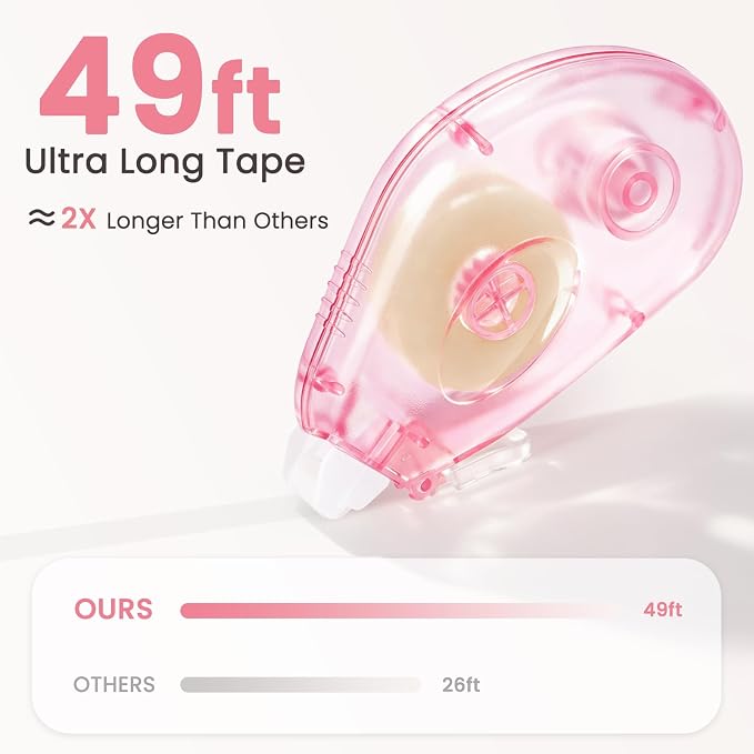 Sooez Extra Long Glue Tape for Scrapbooking, Adhesive Scrapbook Glue Runner for