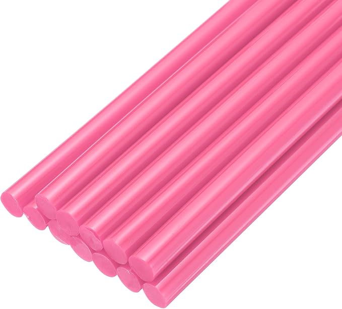 uxcell Mini Hot Glue Sticks for Glue Gun 7mm x 200mm Pink 12pcs