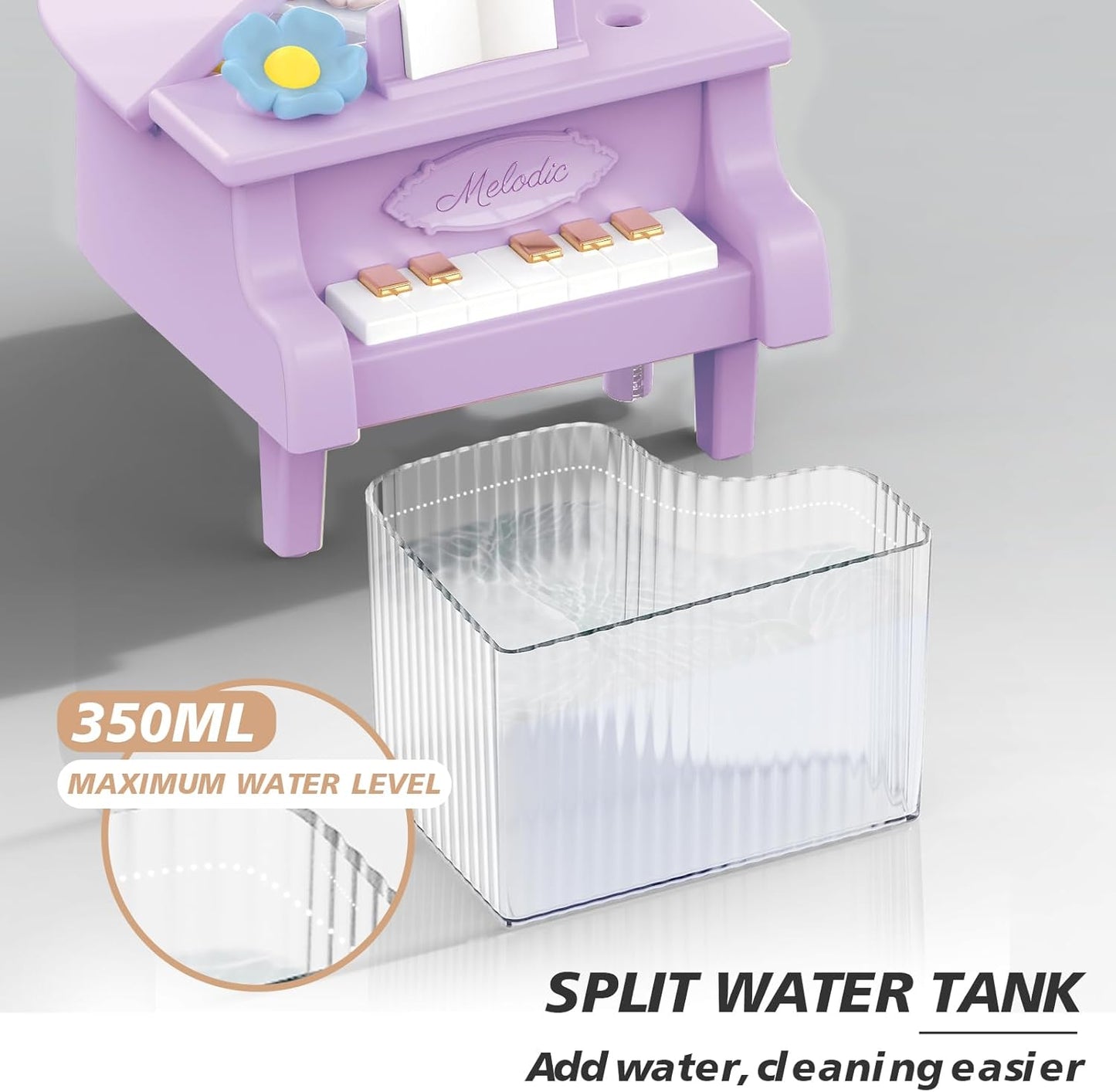 Portable Mini humidifie,350mL Cool Mist Humidifie,1200mAh Quiet for Home/Nursery/Office,Portable Mini Air Moisturizer,rechargeable mini humidifier (Purple)