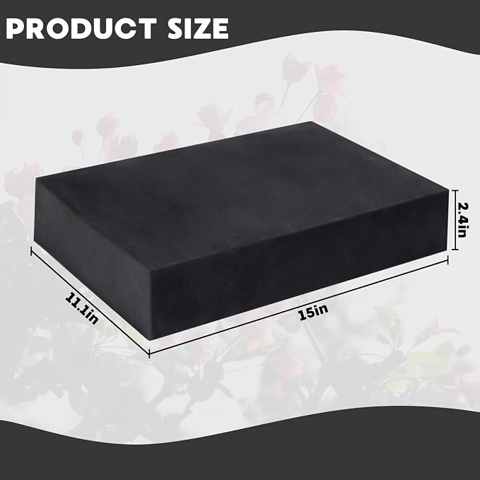 Prashent 3 Pcs Black Floral Foam Blocks