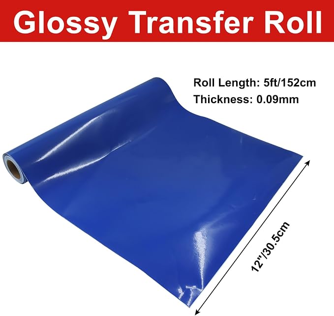 Luomorgo Royal Blue Permanent Vinyl Roll, 1 Roll | Glossy, Waterproof Adhesive