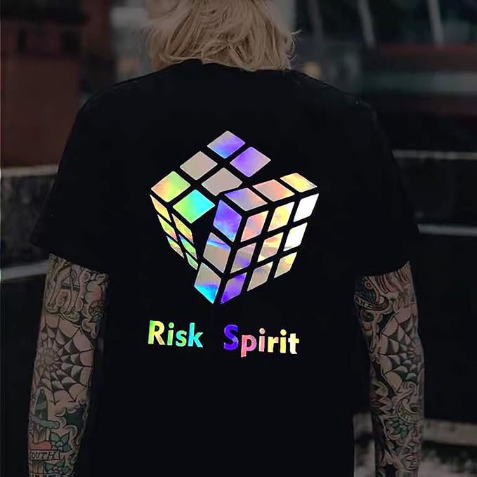 Holographic Heat Transfer Vinyl Metal Silver HTV Holographic Vinyl Rolls 12Inch