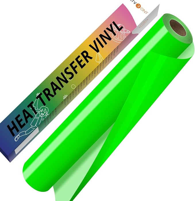 HTVRONT Neon Green HTV Vinyl Roll