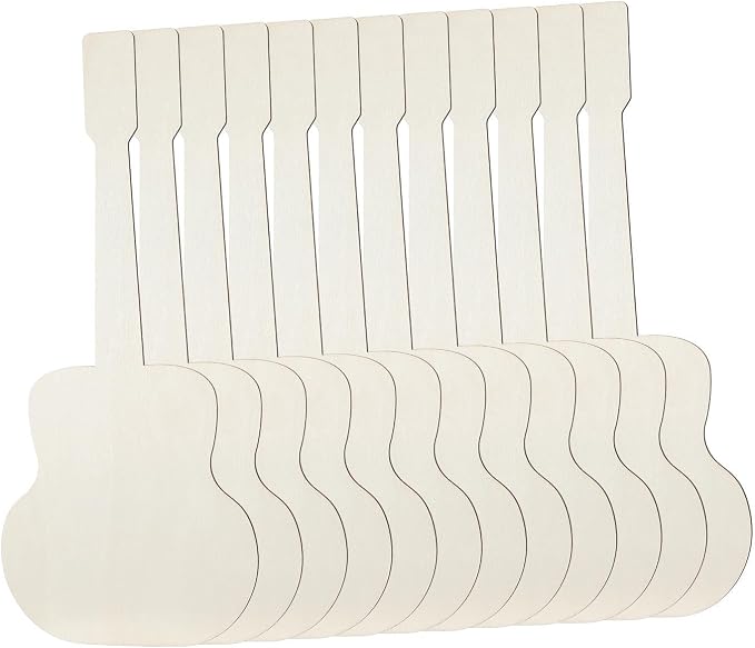 12 Pack 12 Inch Wooden Unfinished Guitar