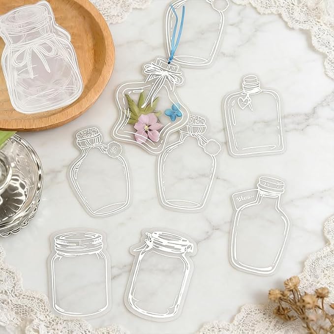 Dried Flower Bookmark Making, Handmade Clear Plastic Floral Book Marks