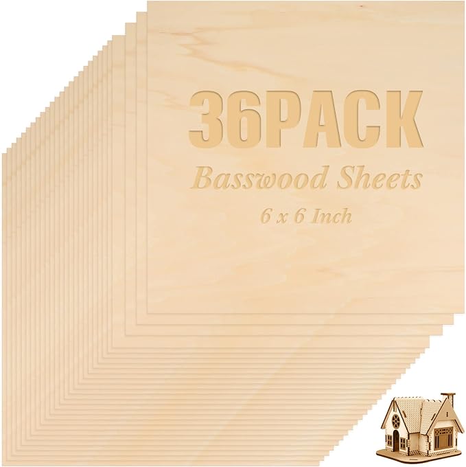 Riakrum Basswood Sheets Plywood Board Unfinished Wood Boards