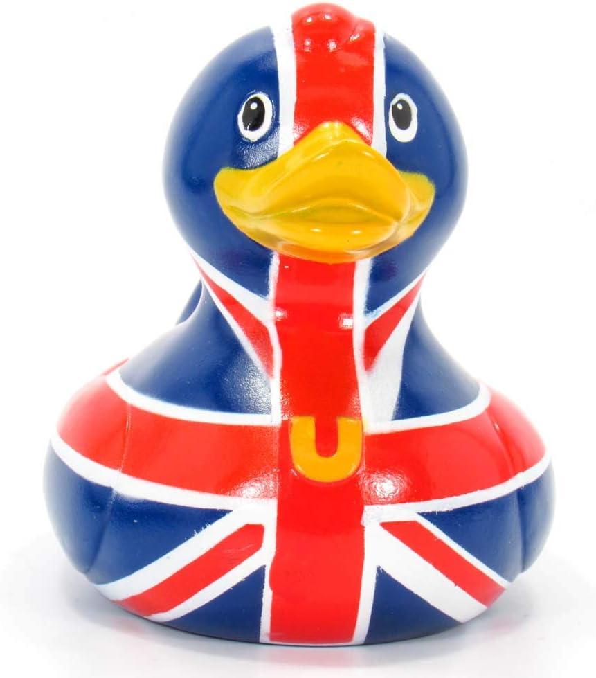 Brit Rubber Duck Bath Toy by Bud Duck | Elegant Gift Packaging - British and Proud! | Child Safe | Collectable