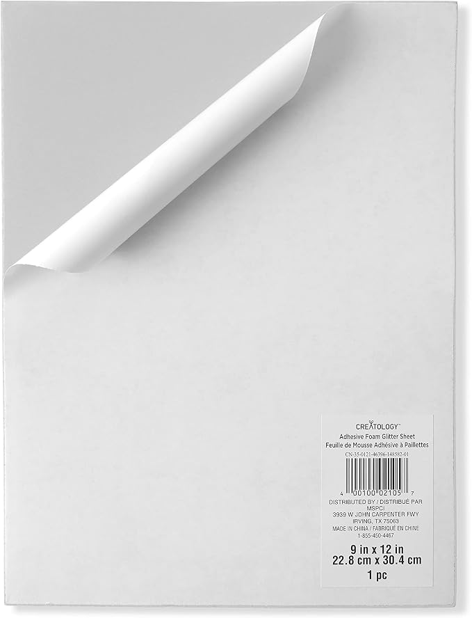Creatology 9" x 12" Glitter Foam Sheet, 24 Pack