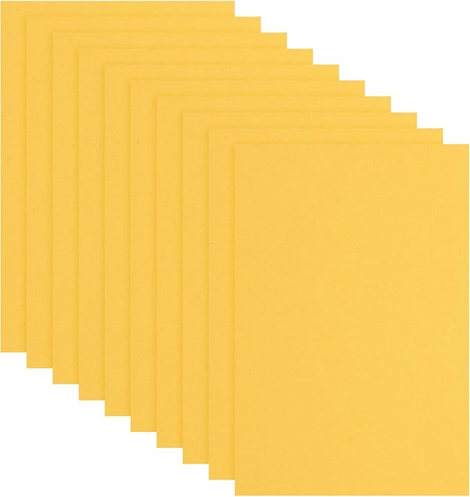 uxcell 10 Pcs Gold EVA A4 Foam Sheets Crafts, 12 x 8 Inch Foam Paper