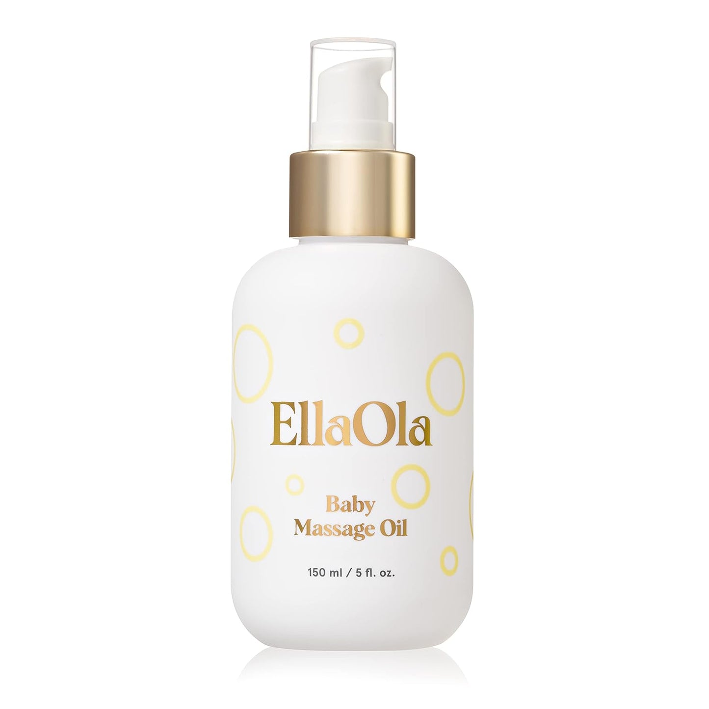 ELLAOLA Organic Moisturizing Baby Massage Oil - Non Greasy Formula Made With Natural Jojoba, Sunflower, and Argan Oil to Hydrate Skin and Protect Against Cradle Cap | 5 fl. oz.