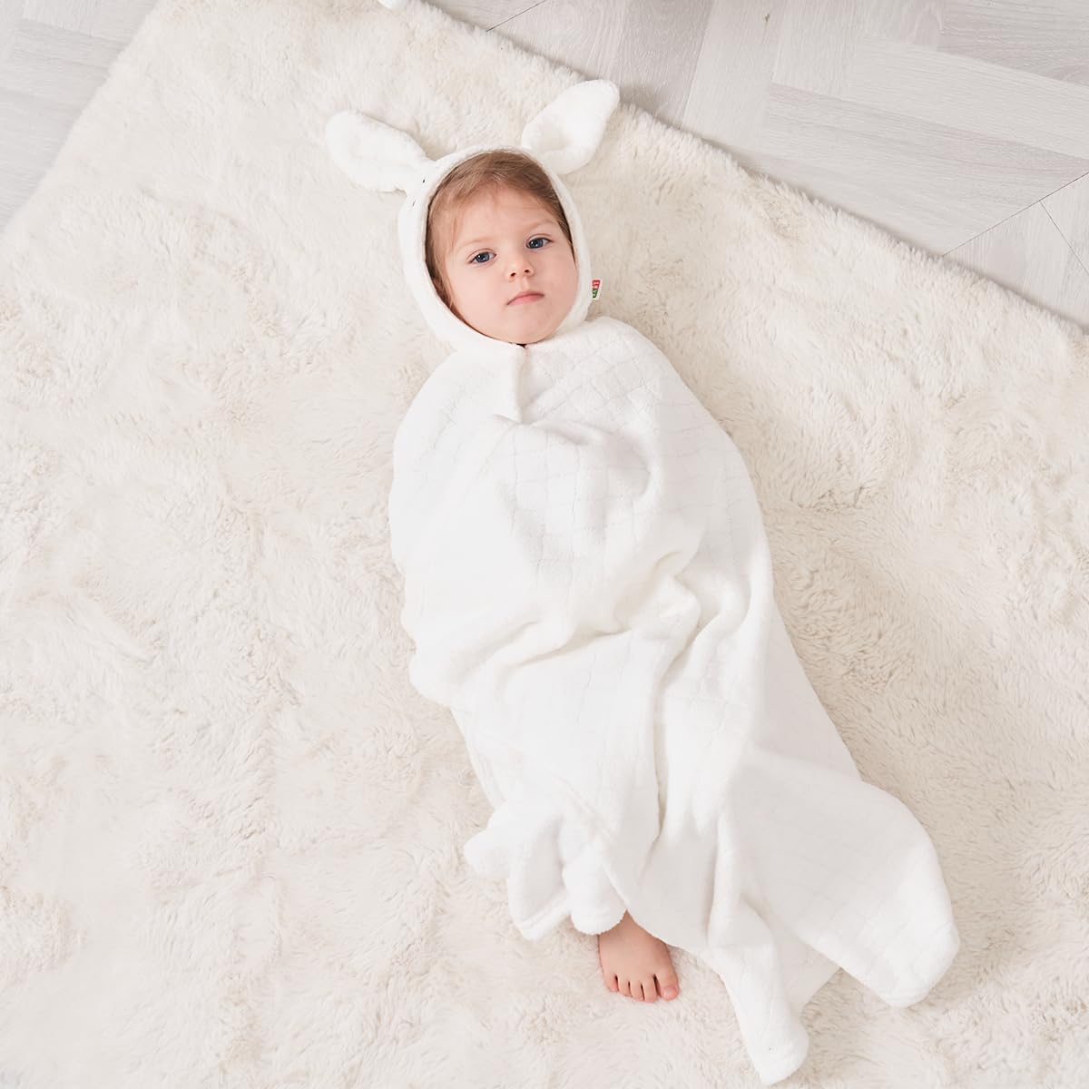 Toddler Towels with Hood Kids Hooded Bath Towel Baby Hooded Towel for Toddlers 0-5 Years, 2-Pack Absorbent Soft Toddler Bath Towel Kids Bath Baby Towels with Hood Thick 50'' x 32'' Large