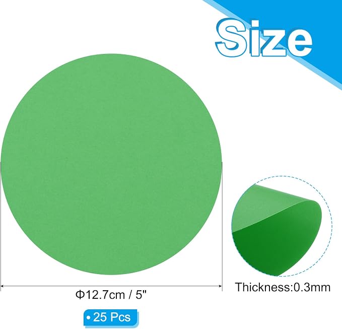 PATIKIL 5inch Circle Card Stock