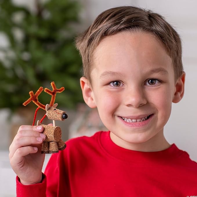Fun Express Cork Reindeer Christmas Ornament Craft Kits
