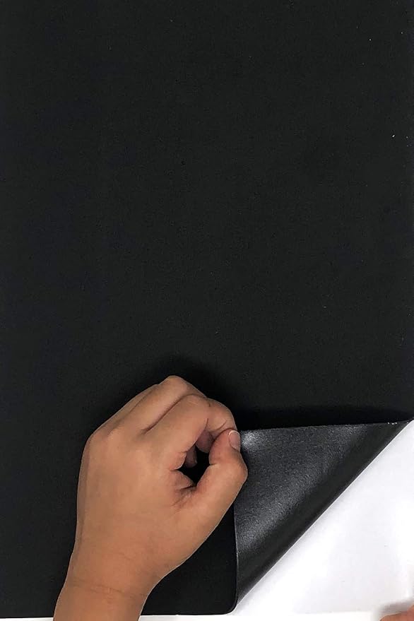 Allgala 20 Pack Self-Adhesive EVA Foam Paper 8x12 Inch Sheets-Black-CF85410