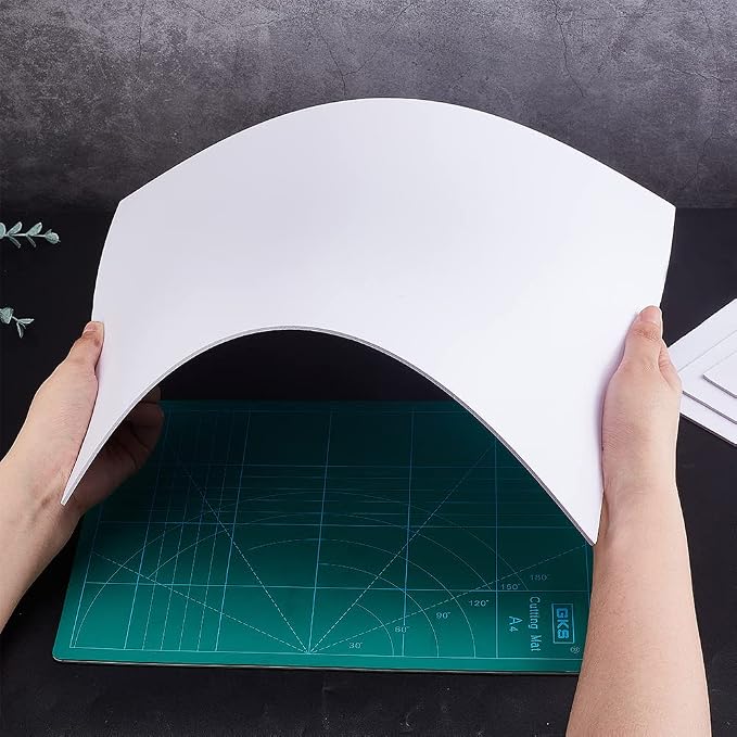 BENECREAT 4 Pcs 2mm PVC Foam Sheet White Plastic Sheet 11.8x15.7 Inch