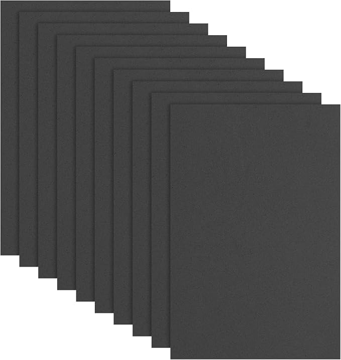 uxcell 10 Pcs Black EVA A4 Foam Sheets Crafts, 12 x 8 Inch Foam Paper