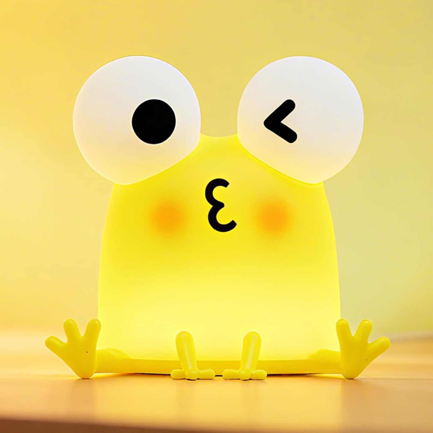 Frog Night Light for Kids, Cute Funny LED Squishy Novelty Animal Silicone Lamp, Dimmable/Timer Nursery Nightlight, Rechargeable Touch Bedside Lamp, Bedroom/Dorm Decor, Baby Boys Girls Gifts