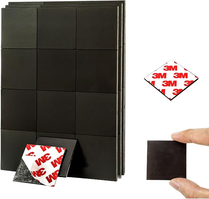 Magnetic Squares with Adhesive Backing, Pre-Cut Self Sticky Magnets as Back to