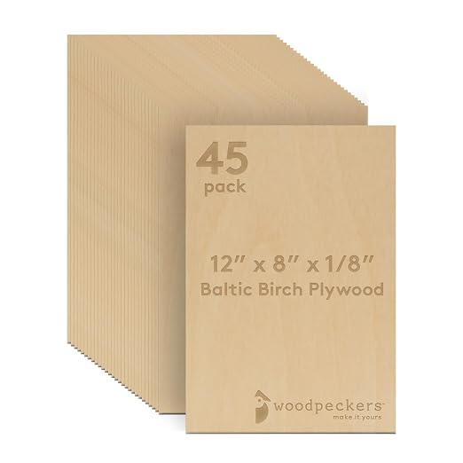 Baltic Birch Plywood, 3 mm 1/8 Craft Wood, B/BB Grade Baltic Birch Sheets