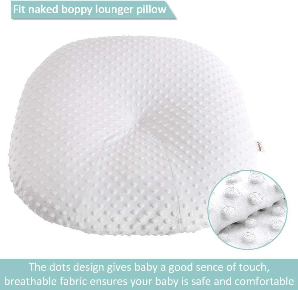 OWLOWLA Newborn Lounger Cover,Minky Removable Slipcover Fits Newborn Lounger for Baby Boy Girl(White)