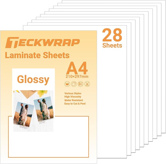 TECKWRAP Laminating Sheets Clear Laminate Sheets Sticker Paper