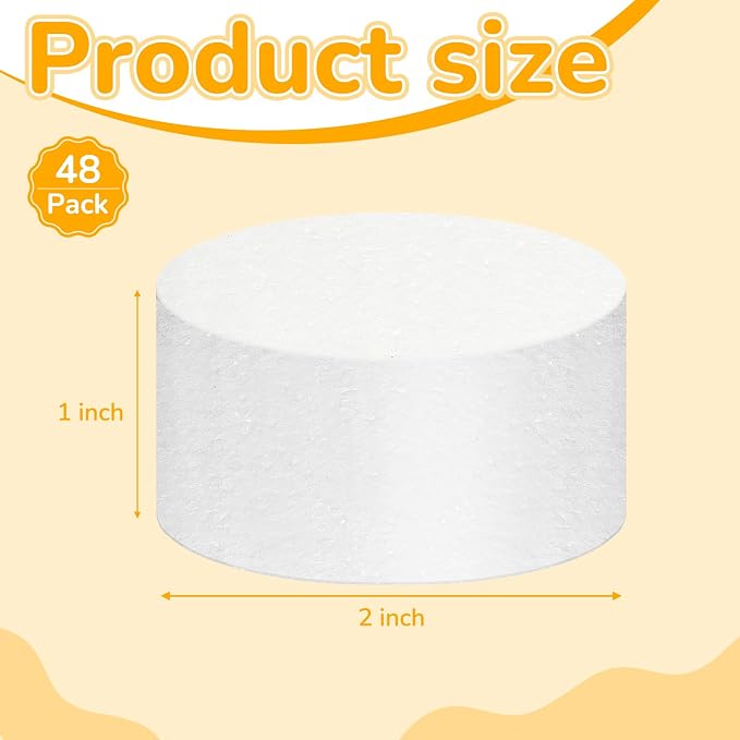 Henoyso 48 Pcs 2 Inch Foam Circles