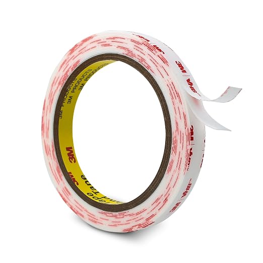 3M Double Sided Mounting Tape 0.5''x15.4Ft | Heavy Duty Waterproof 0.025in