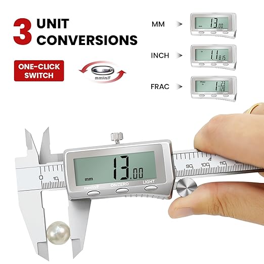 Digital Caliper 6 Inch, Rechargeable Calipers