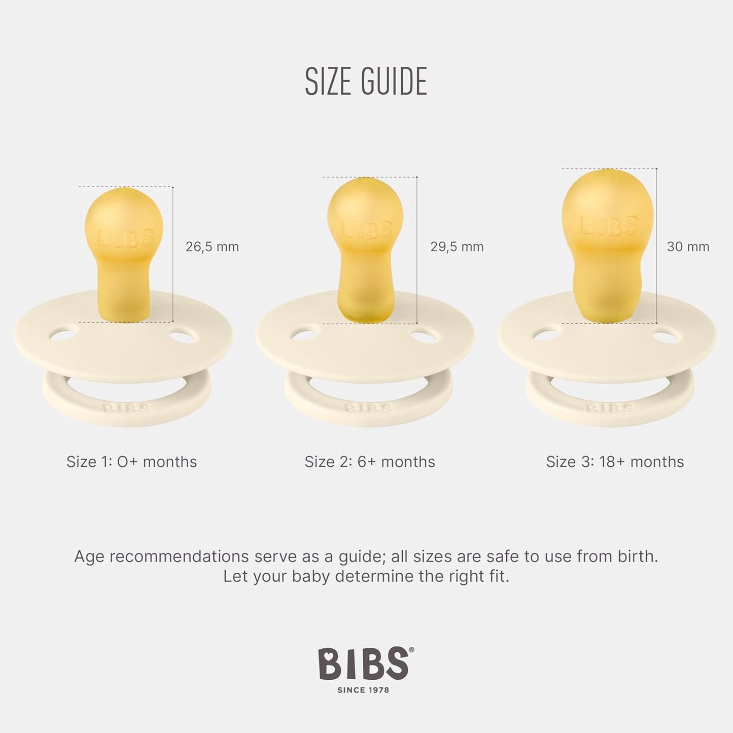 BIBS Pacifiers Colour Collection | Natural Rubber Baby Pacifier | Set of 2 BPA-Free Soothers | Made in Denmark | 6+ Months (Pack of 2) | Sky Blue