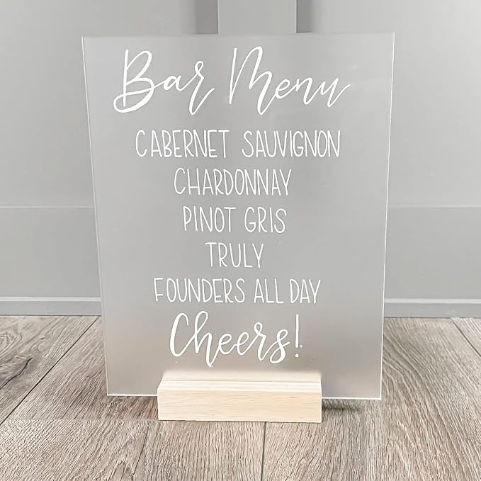 10 Pack 8x10 Inch Frosted Acrylic Signs Blank, DIY Blank Frosted Acrylic Sheet