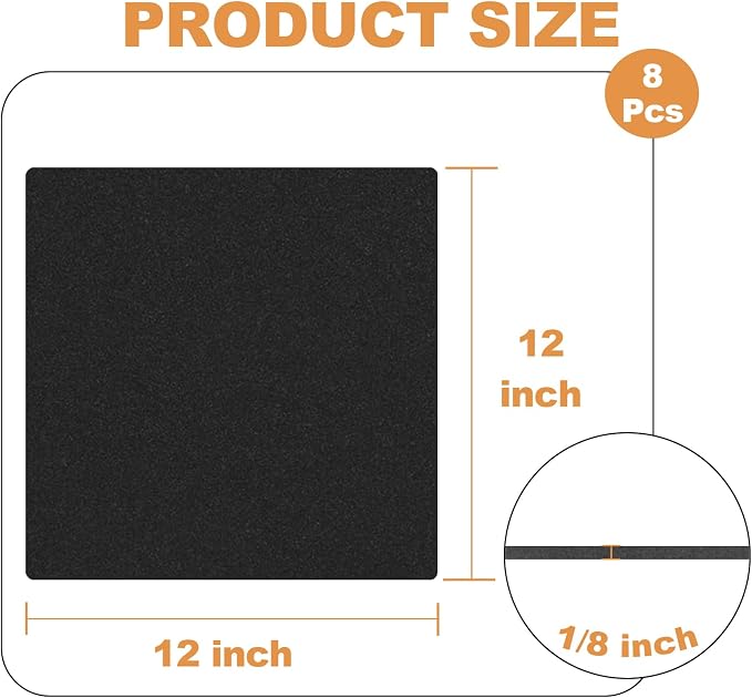 Storystore 8 Pcs 1/8" Thick Foam Padding Sheets