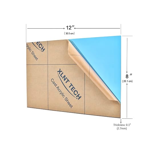 Colored Acrylic Sheets 8x12 – 10 Colors 10 Pcs, 1/8" Transparent Cast Acrylic