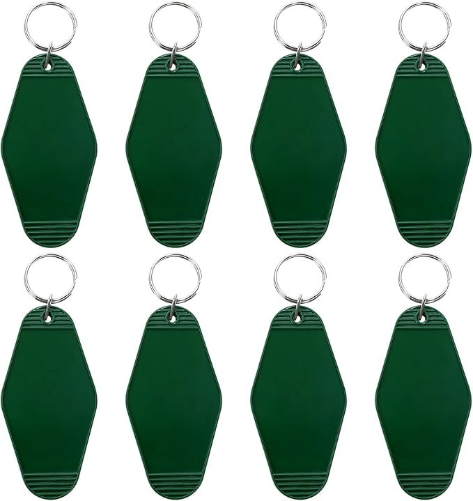 8PCS Motel Keychain Blank Hotel Key Tags Holder