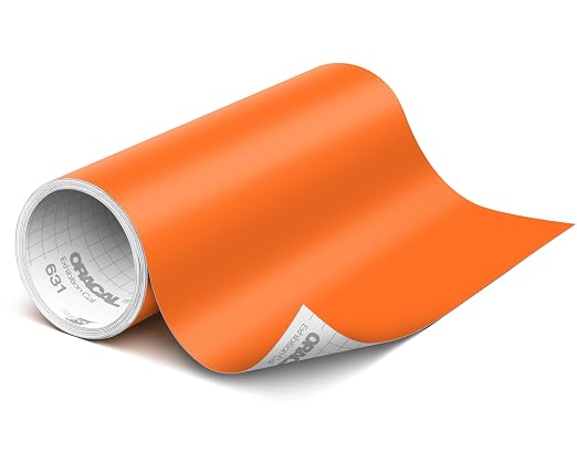 ORACAL 631 Matte Pastel Orange Vinyl Durable Roll Easy to Weed Permanent