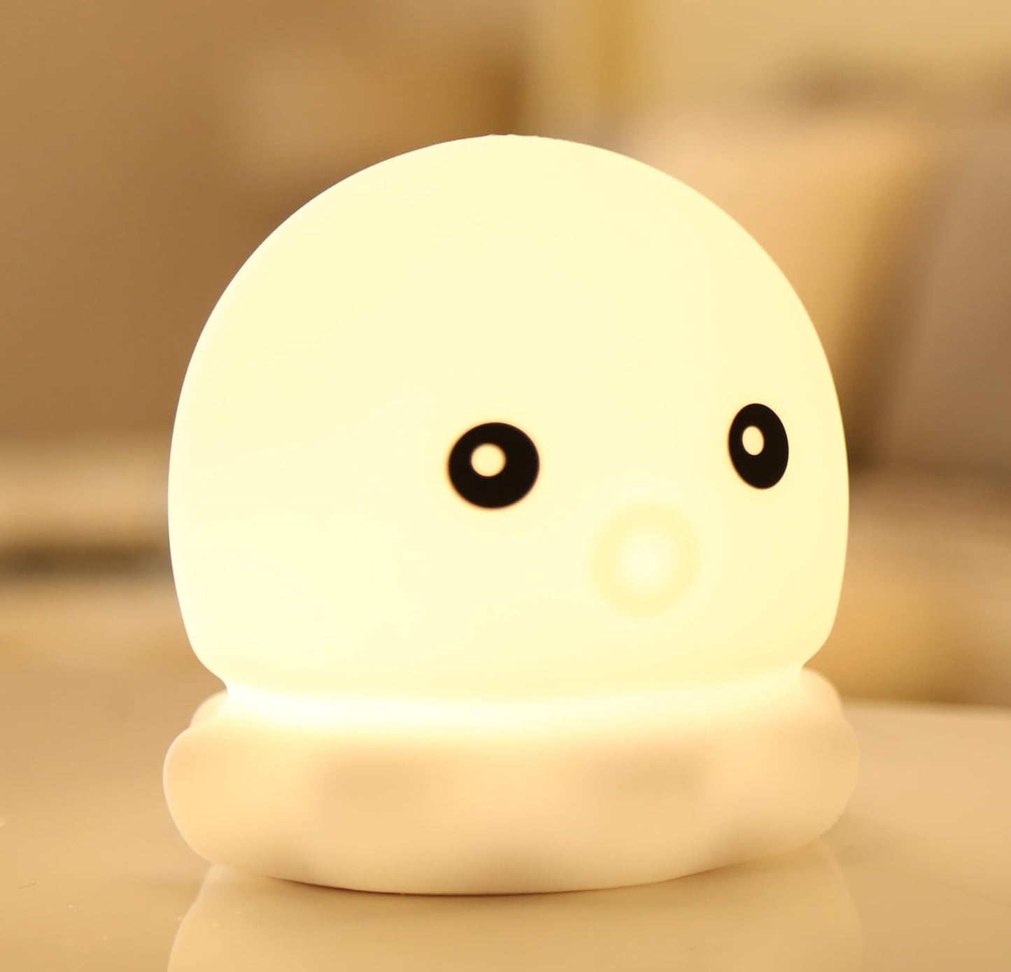 Cute Kids Night Light Night Lamp Night Lights for Kids Bedroom Toddler Baby Portable Silicone Battery Led Nightlight Nursery(Cute Octopus)