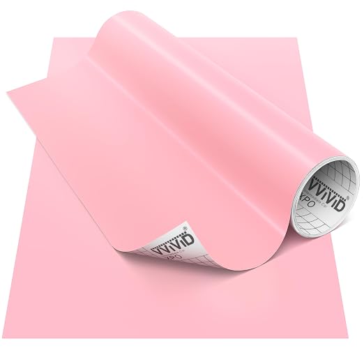VViViD DECO65 Matte Pastel Carnation Pink Permanent Adhesive Craft Vinyl