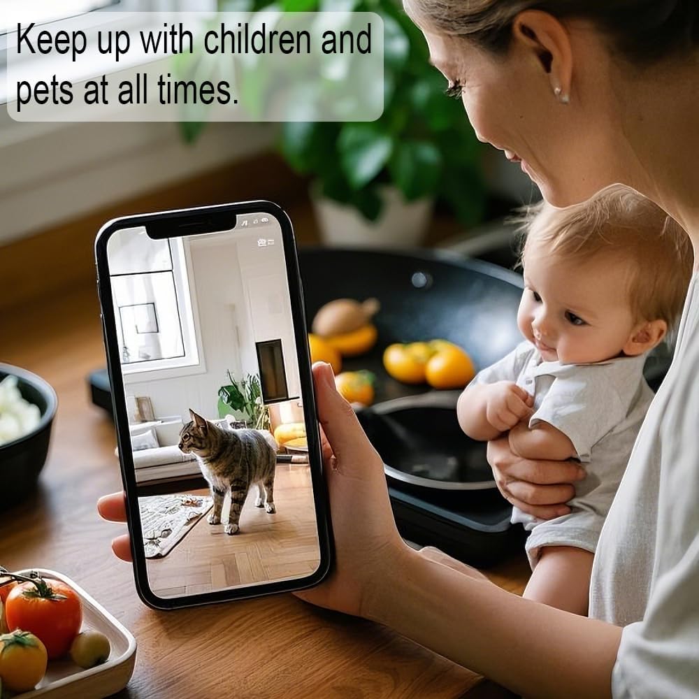 2K Security Camera Indoor, 5G/2.4G Wireless WiFi Indoor Camera for Home Security, Baby Monitor, Elderly/Pet cam, Motion Detection, 2-Way Audio, Cloud & SD Card Storage, Compatible with Alexa