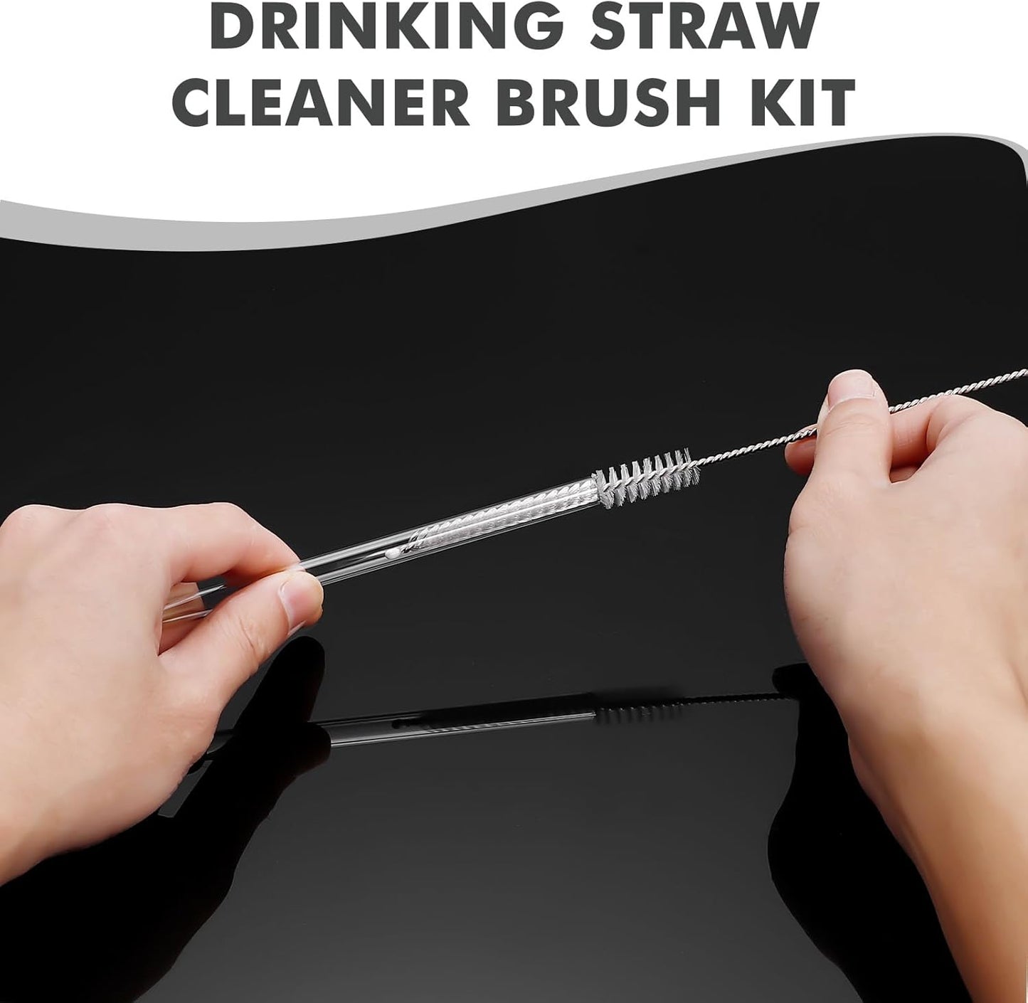 8 Inch Straw Cleaning Brush, Pipe Cleaner, Water Fume Cleaner, Glass Pipe Cleaning Brush, Different Diameter 10 Piece Set