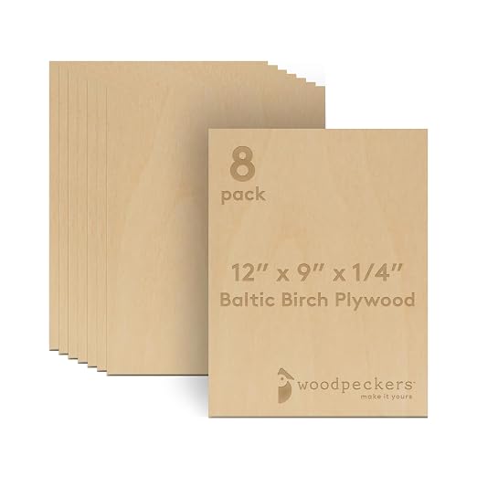 1/4 Inch Baltic Birch Plywood 6 mm B/BB Grade Craft Wood,