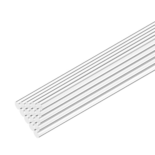 M METERXITY 15-Pack Acrylic Round Rods, 11.81 x 0.12 Inch/ 300 x 3 mm Clear