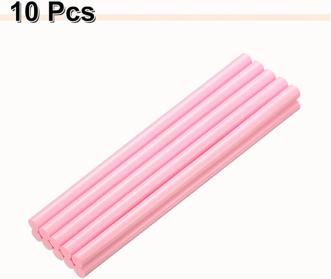 HARFINGTON 10pcs Hot Glue Sticks 0.43" Dia x 9.84" Long EVA Mini Hot Melt
